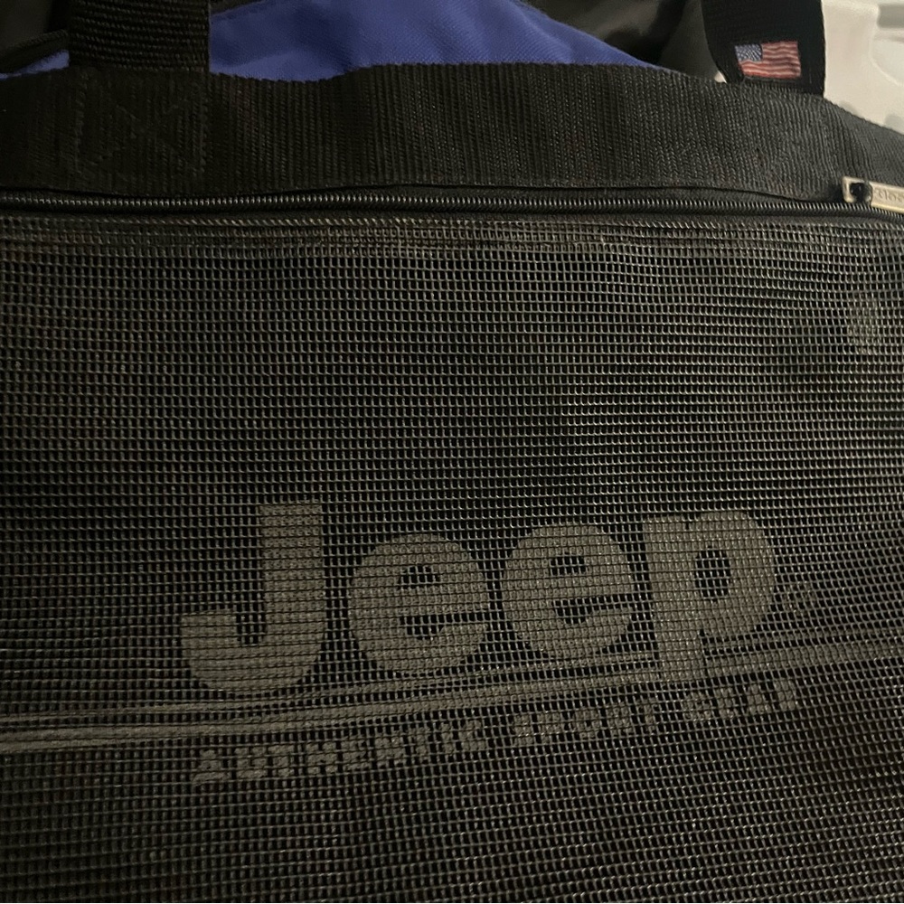 Jeep Travel Equipment Duffle Bag Blue Black Large 27 x 14 x 13